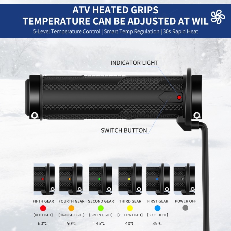 Manoplas Aquecidas A3 ATV de 4 - Handlebar Grip Heated avaliação e preço